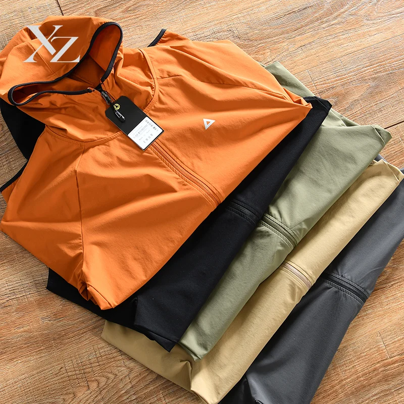 Outdoor Jacket Men's Spring Sport Quick Dry Casual Versatile Soft  Windproof Sun Protection Fleece Lined Zipper Closure