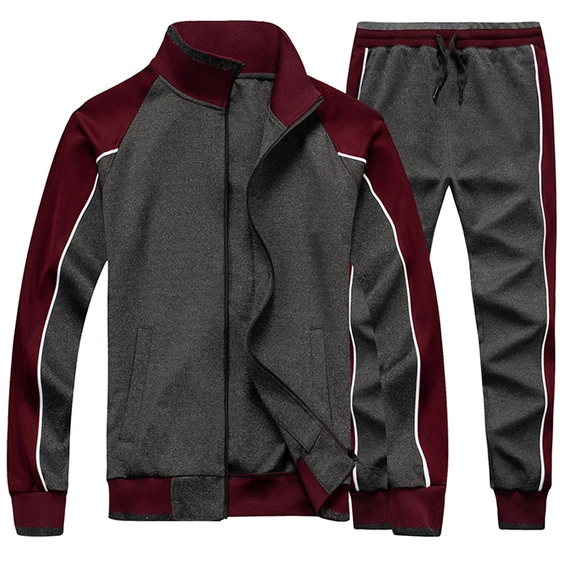 Men's Sets Autumn Long Sleeve Hoodie Running Sportswear Tracksuit Men's Two Piece Sports Suits Casual Outdoor Training clothes
