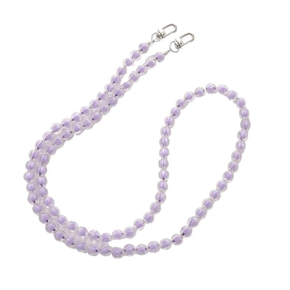 

Цепочка-ремешок для телефона с бусинами, предотвращающая потерю, в конфетных цветах, универсальная, длинная, для ношения через плечо, милые разноцветные шейные ремешки для телефона