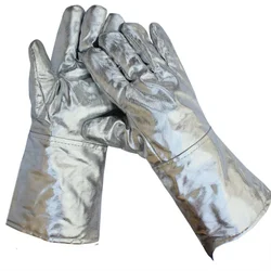 Guantes resistentes al calor de 400 grados, manoplas de seguridad gruesas, antialtas temperaturas, papel de aluminio, autodefensa para Cocina