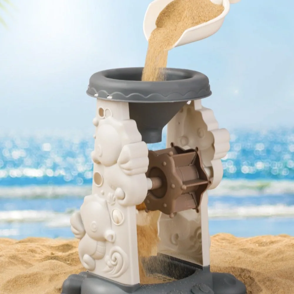 1 zestaw Przenośne zabawki do zabawy w piasek na plaży Lekkie wiaderko na plażę z kreskówek ABS Morandi Color Zabawki do zabawy na plaży dla dzieci