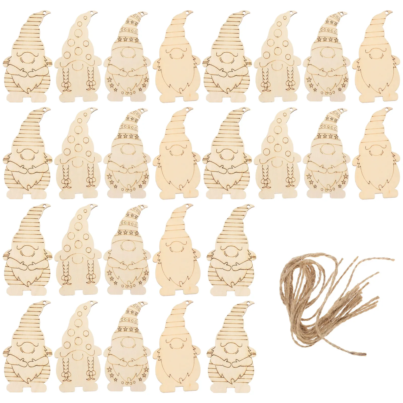 

40PCS DIY Painting Wood Blank Wood Gnome Crafts for Home School Decor