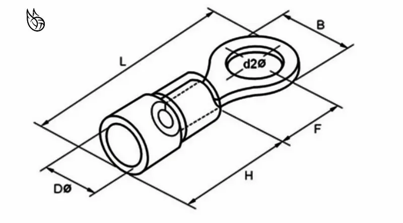 RV2-8 Blue Ring insulated terminal Cable Wire Connector 100PCS/Pack suit 1.5-2.5mm cable Electrical Crimp Terminal RV2.5-8 RV