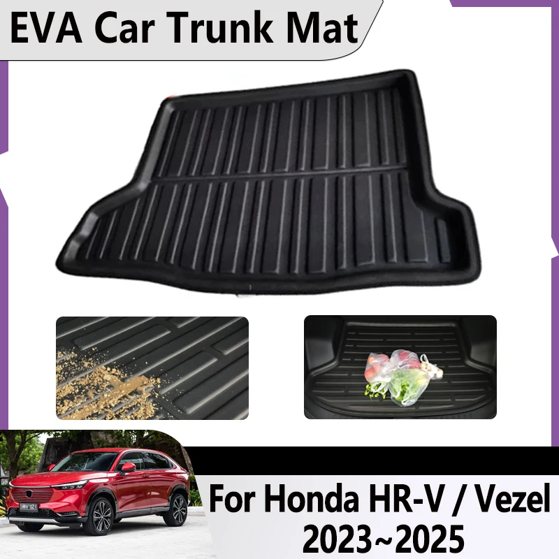 EVA Trunk Mat For Honda HR-V HRV Vezel 2023 2024 2025 ZRV ZR V Car Trunk Mats Cargo Waterproof Carpet Storage Pad Accessories