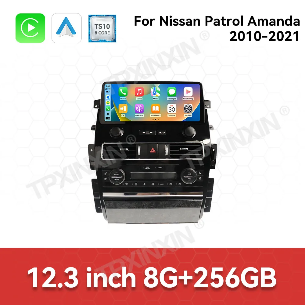 Car Accessories Radio For Nissan Patrol Amanda 2010-2021 Android Auto GPS Navigation Multimedia Stereo Receiver Head Unit