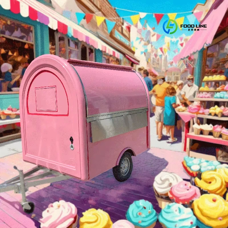 Best Selling Round Commercial Mobile Water Bar Trailer Used for Lemonade & Restaurant Bakery & Food Shop Applications Customized