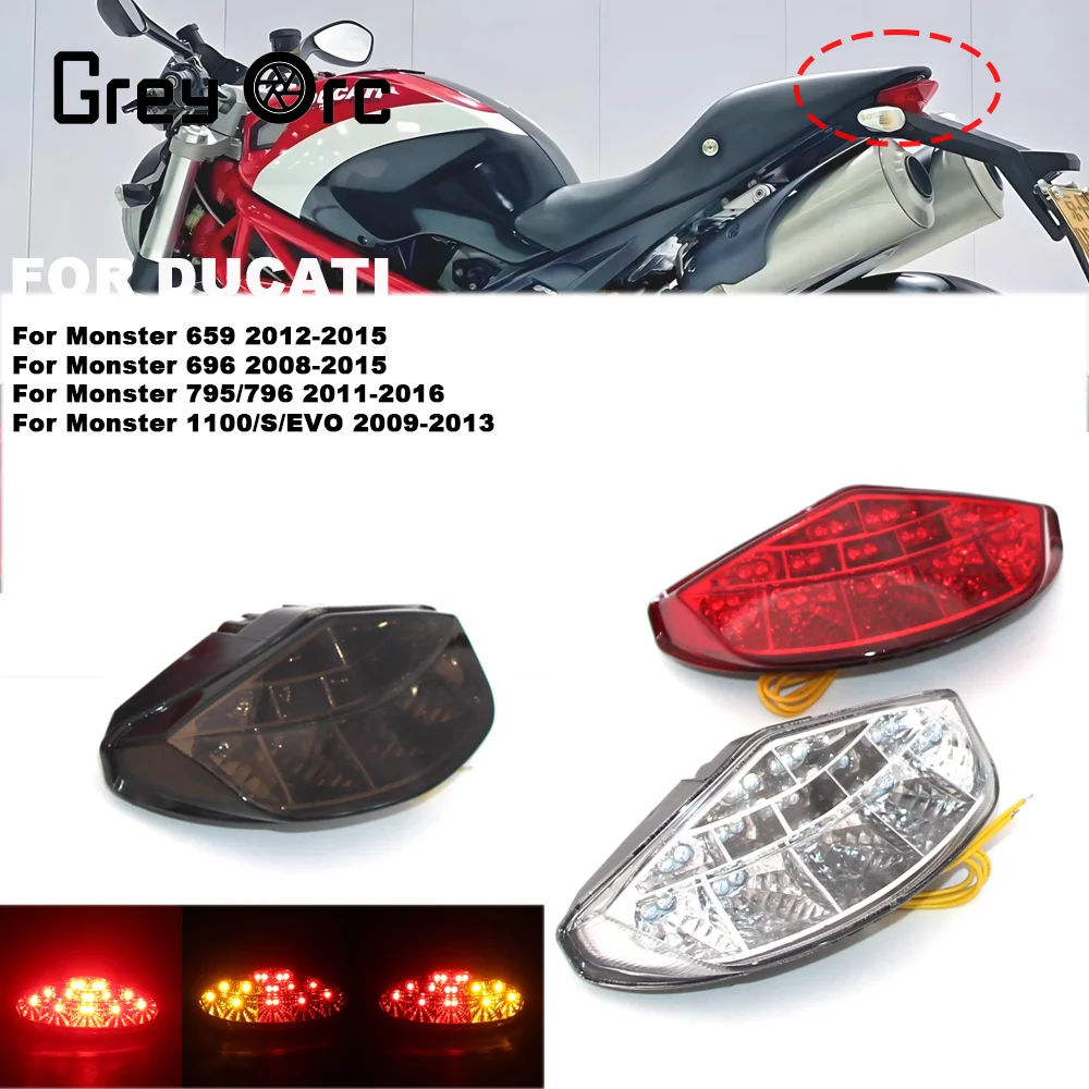 

Motorcycle LED Taillight Turn Brake Signal Assembly For DUCATI Monster 659 696 795 796 1100/S/EVO Accessories