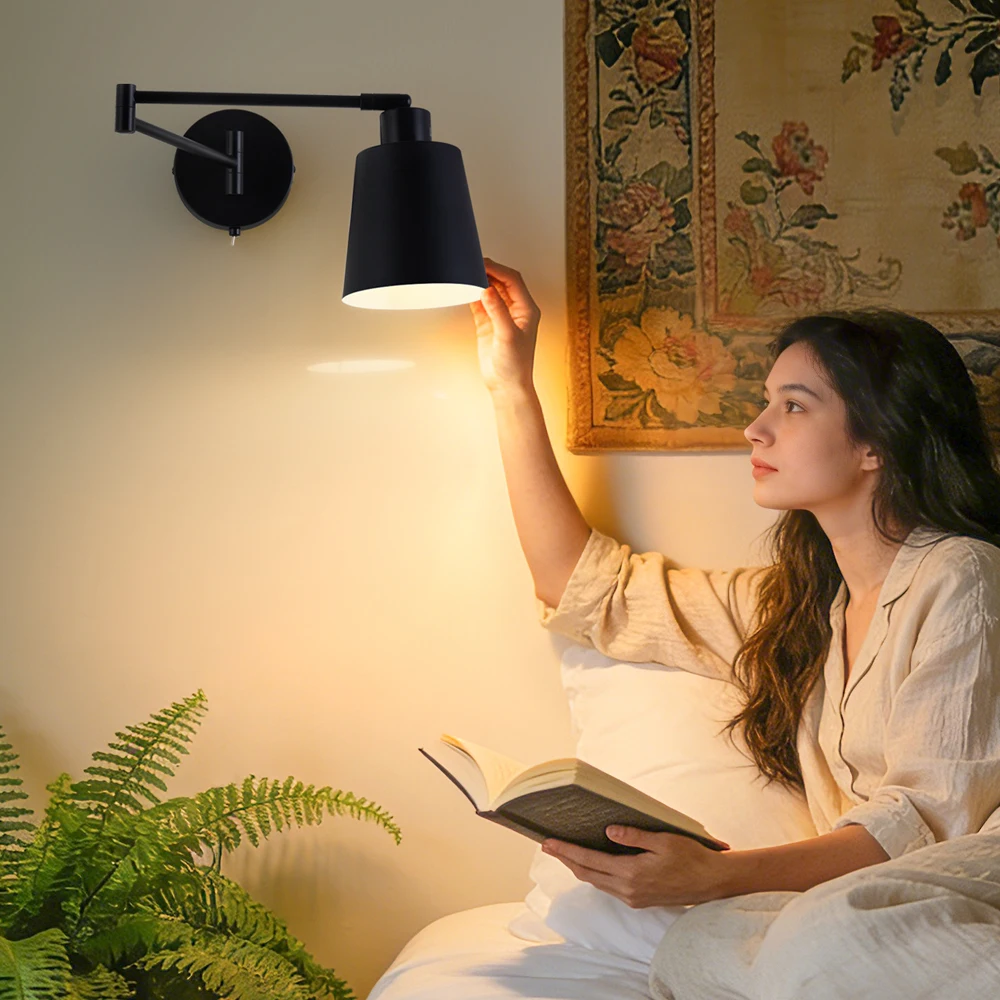 Modern Living Room Rocking Arm Wall Lamp bedlamps for bedroom Hotel Creative Telescopic Foldable Reading Wall Lamps