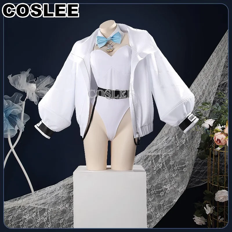 COSLEE Vtuber Nijisanji Hibachi Mana Asia Female Bunny Girl Jumpsuit Cosplay Costume Uniform Halloween Party Outfit Women S-4XL