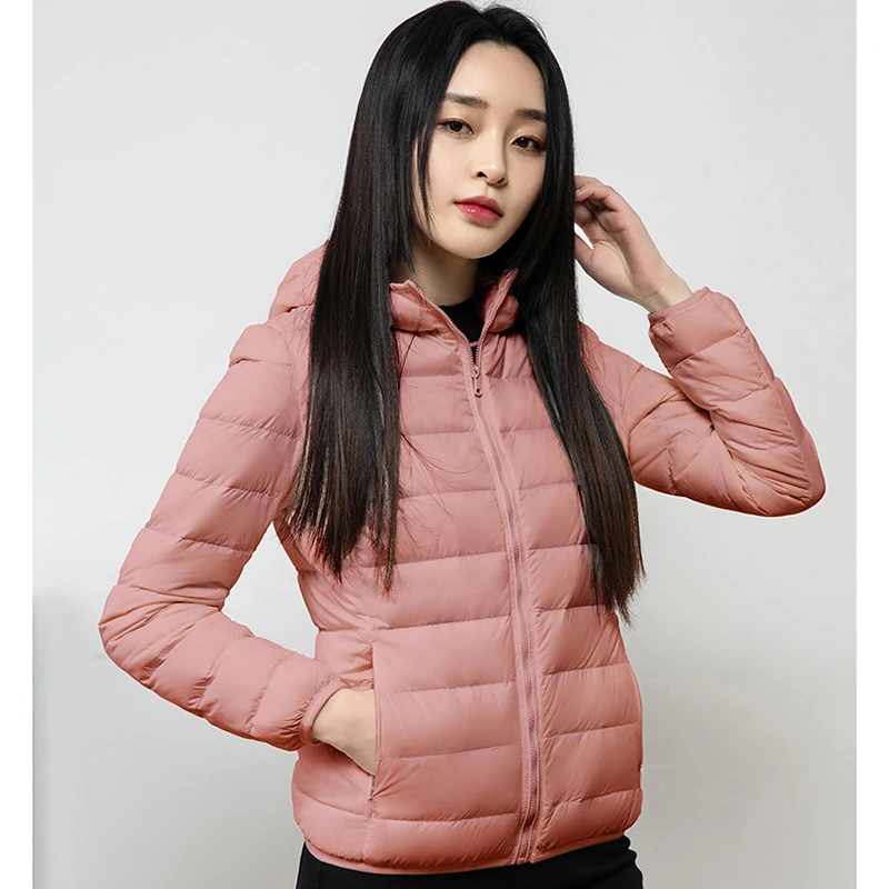 Fashion, Lightweight, Warm Down Jacket Women Short, Comfortable, Windproof Hood, Simple, Portable, Multi-color Coat Women Jacket