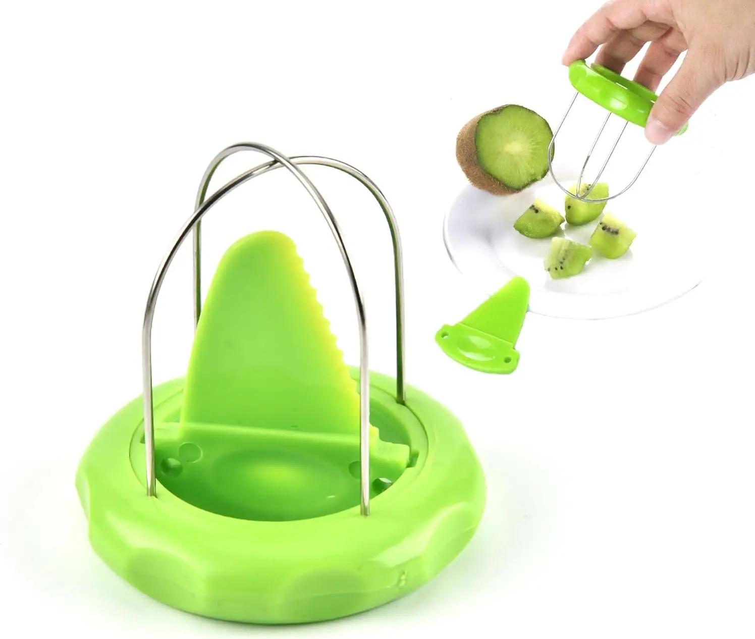Kiwi-Schäler, professioneller Kiwi-Schneider, Kiwi-Werkzeug, 2-in-1, Kiwi-Fruchtschäler aus Edelstahl, Kiwi-Schneider-Werkzeug für Kiwi, Drachenfrucht