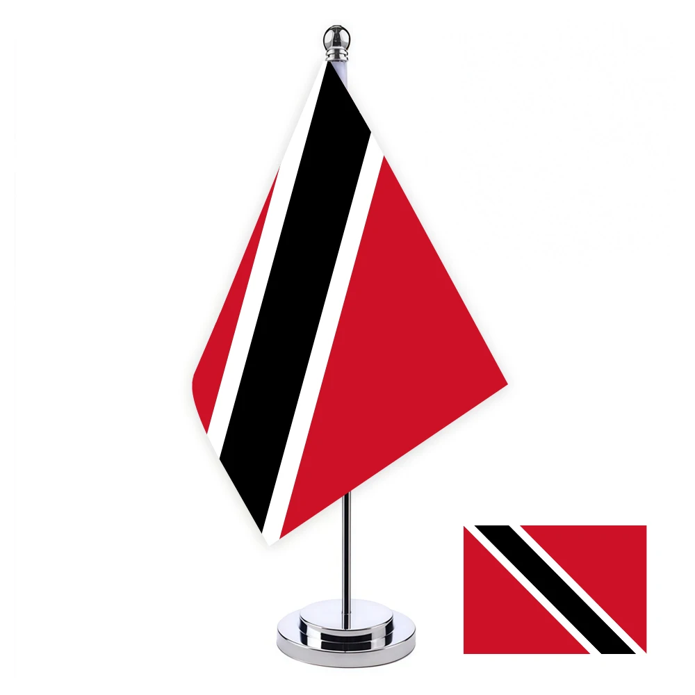 Aerlxemrbrae 14x21cm Office Desk Flag of  Trinidad And Tobago  Banner Polyester  National Flag for Decoration