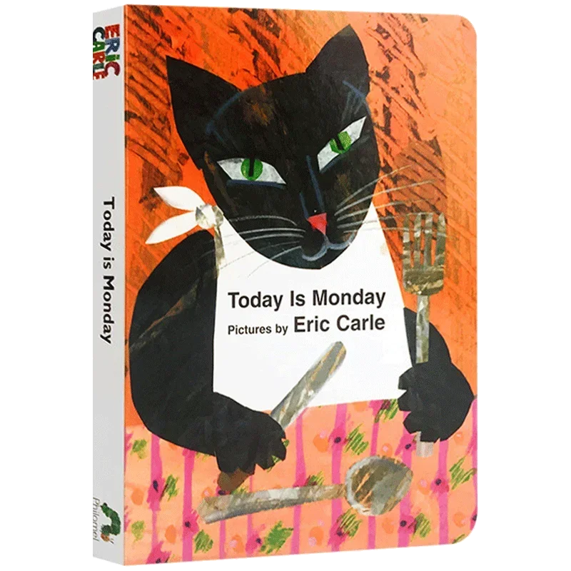 Eric Carle, Today Is Monday, Baby Children's books aged 1 2 3 4, English picture Board book, 9780399236051