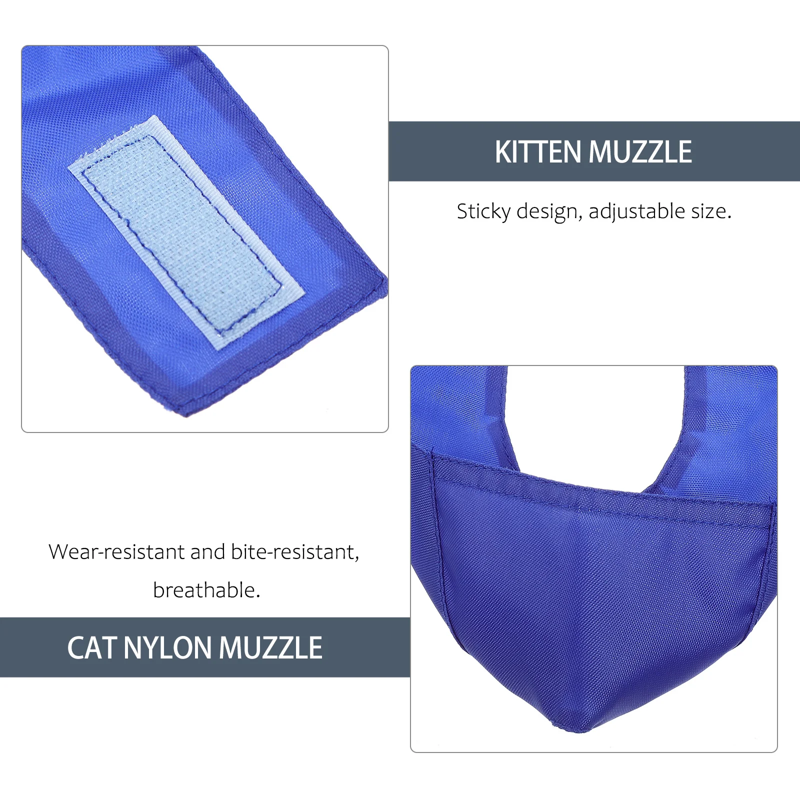 

Anti-Bite Cat Mouth Cover Nylon Muzzle for Grooming Bath Easy on Off Kitten Muzzle Anti-Lick Pet Cat Mask