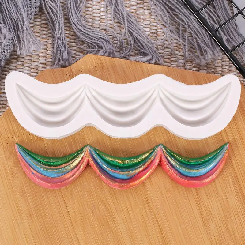 Silicone Mold with Decorative Patterns, Suitable for Fondant, Resin Craft & Cupcake Topper Decor