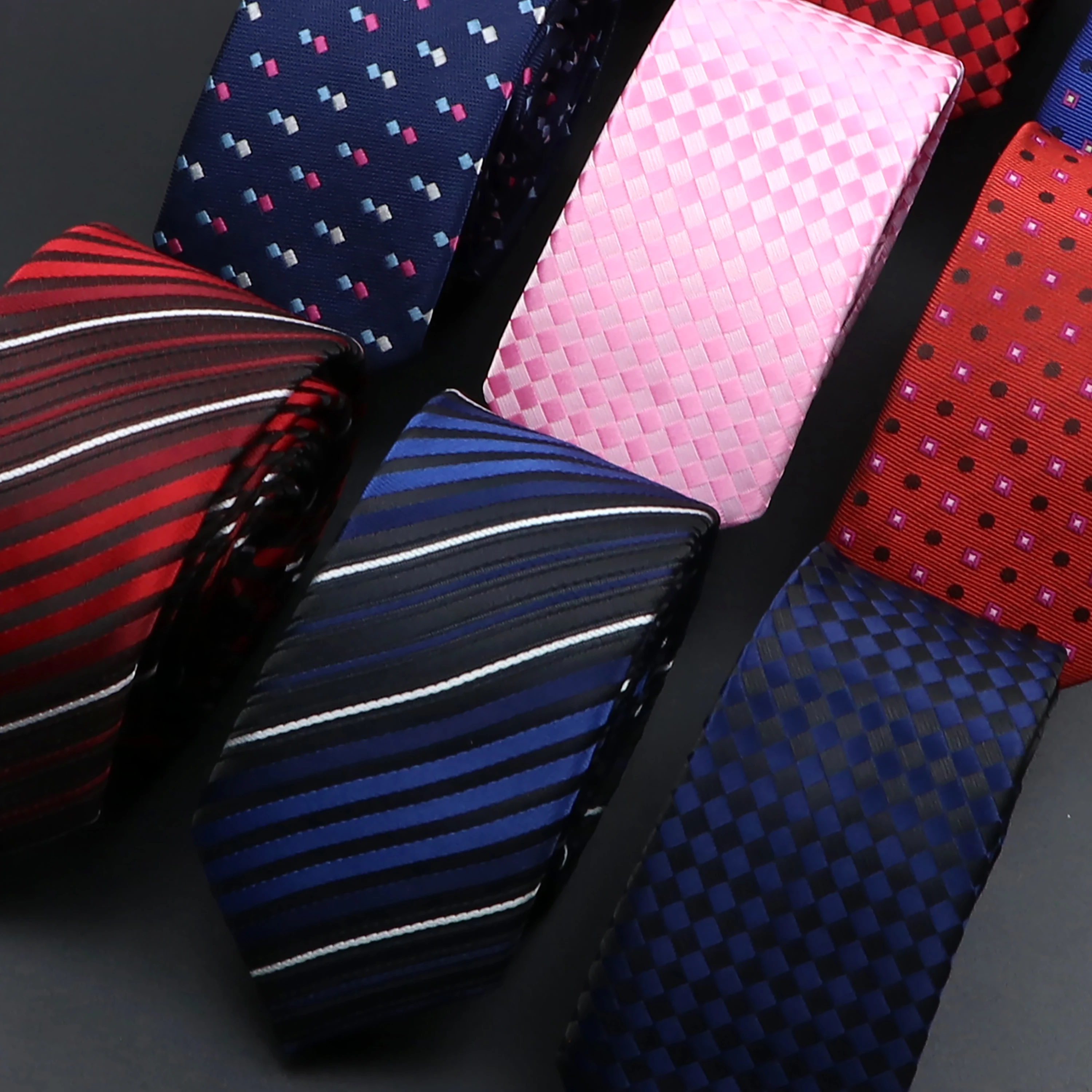 22 Style Mens 5cm Slim Tie Classic Striped Blue Red Black Narrow Necktie For Men Formal Suit Shirt Cravats Wedding Business Gift