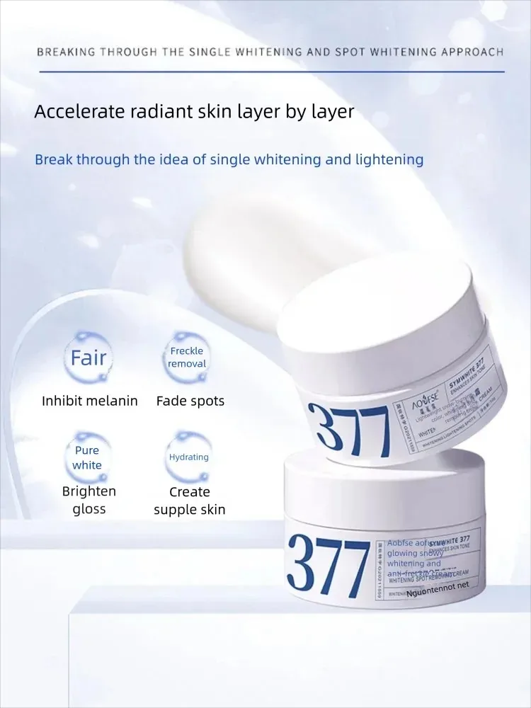 Crema correttore sbiancante per lentiggini da 50 g - Schiarisce la pigmentazione della melanina Rimuove le macchie scure Melasma Illumina la pelle