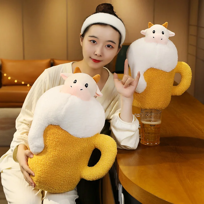 38 سنتيمتر الماشية الثعلب البيرة ألعاب من القطيفة الحيوانات المحشوة دمية محاكاة وسادة مقعد الأطفال هدية عيد ميلاد جديد طفل أطفال #4