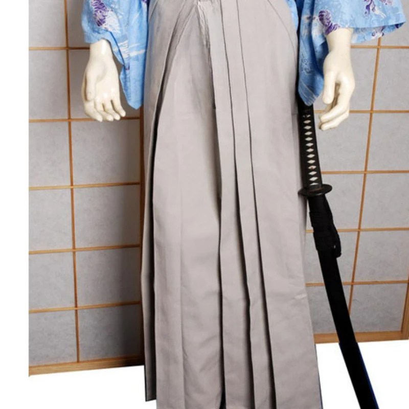 

Japanese Traditional Martial Arts Uniform Sportswear Gray Samurai Iaido Cullottes Kendo Pants Skirt Kimono Aikido Skirt