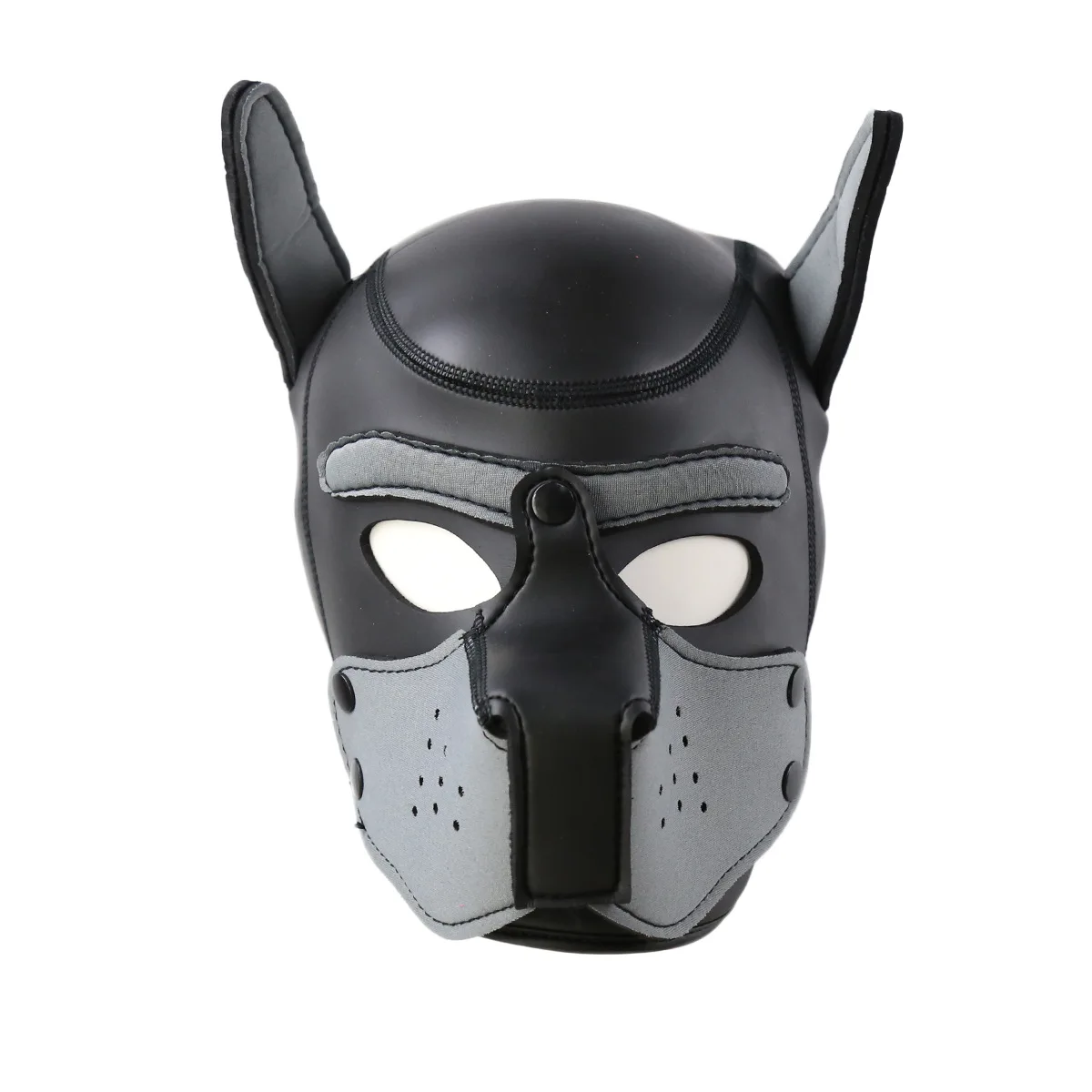 Dog Roleplay Costumes of XL Code Brand New Increase Large Size Padded Rubber Full Head Hood Mask with Collar for Puppy Cosplay