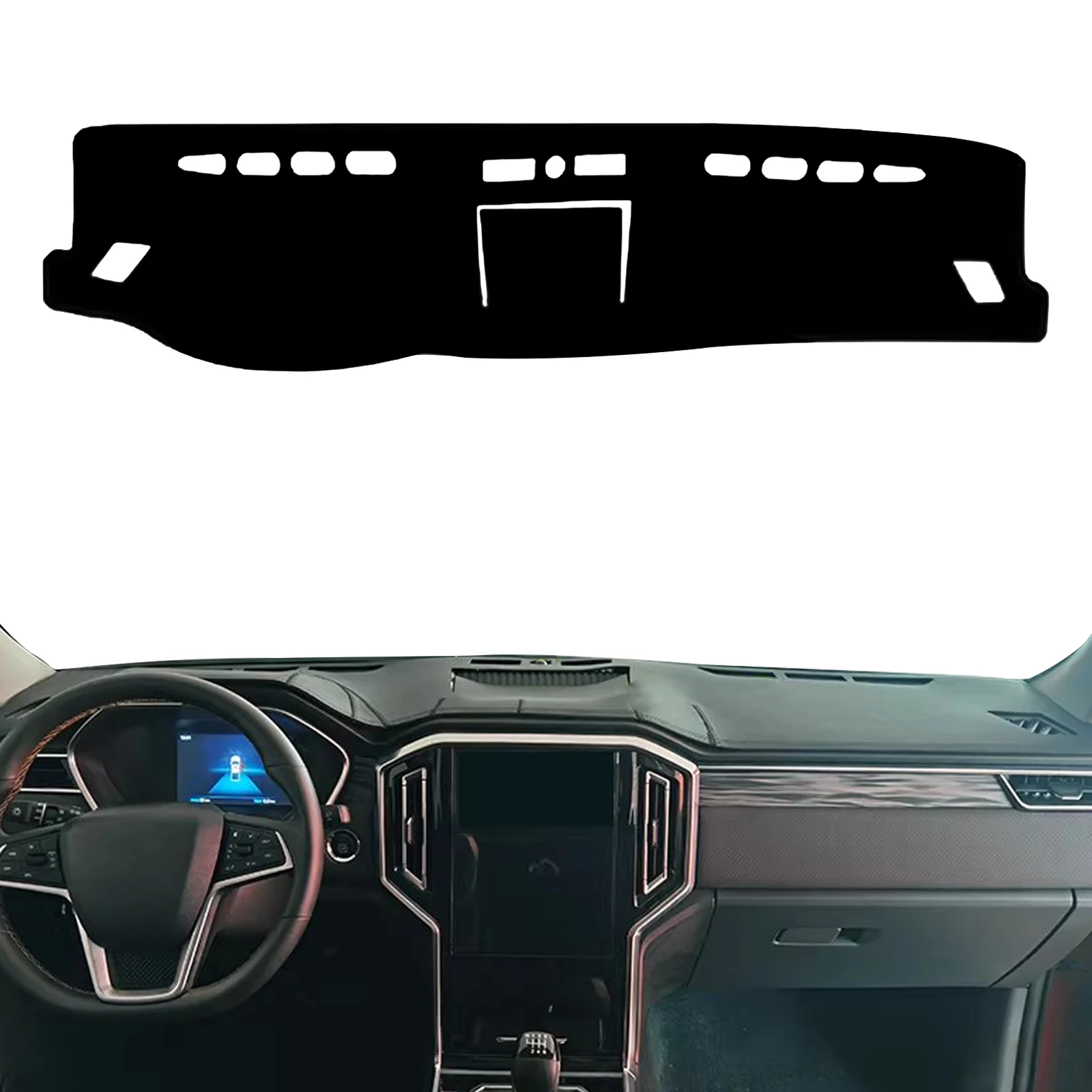 

Для JAC T9 Hunter 2021-2024 2025: Накладка на приборную панель, солнцезащитный козырек, нескользящий защитный коврик, аксессуары для интерьера