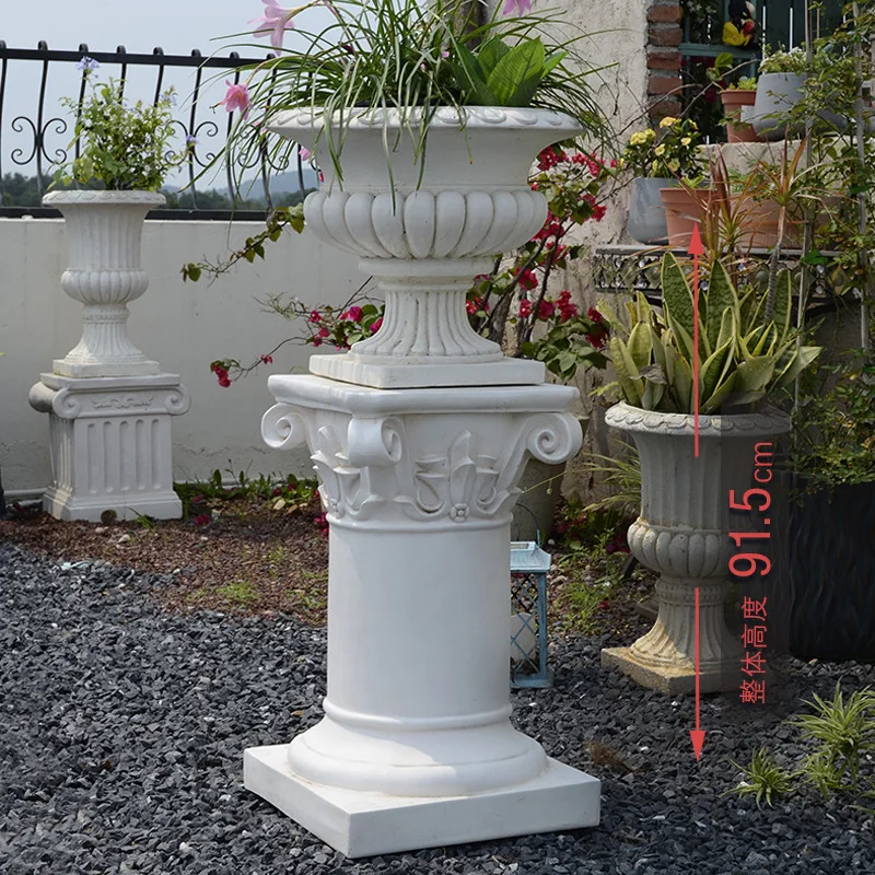 European garden Roman column round basin with goblet complete set of large villa entrance outdoor courtyard ornaments