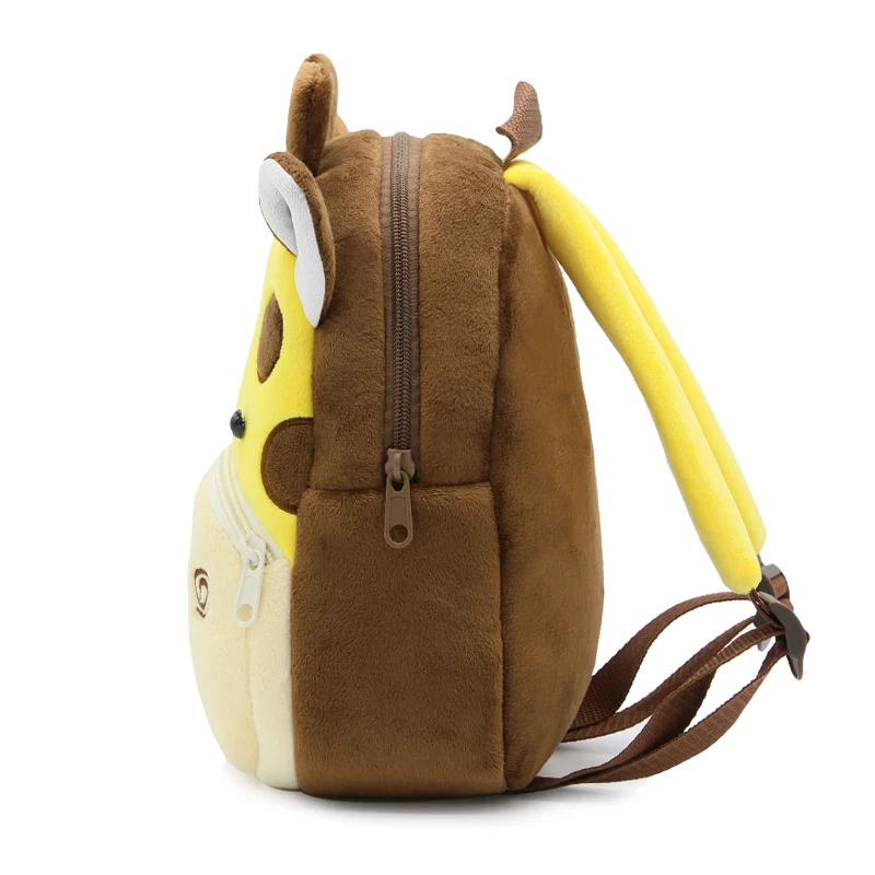 Boys Girls Backpack Cute Animal Giraffe Children Plush Backpack Kindergarten School Bag