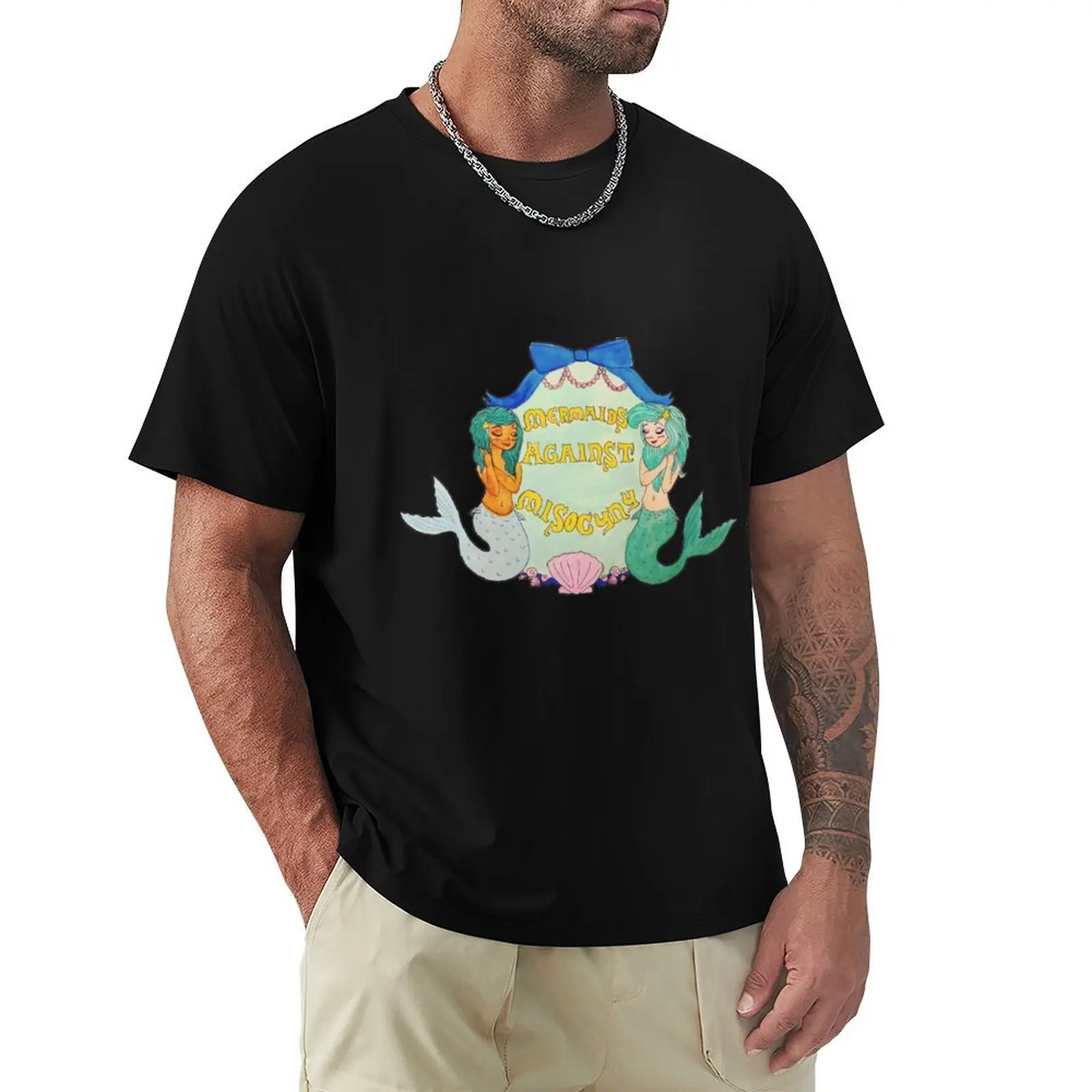 

Mermaids Against Misogyny T-Shirt man t shirt plain mens vintage t shirts