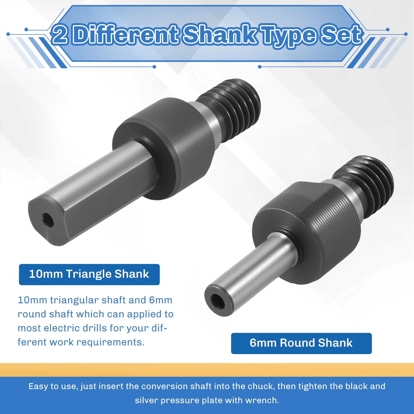 Drill Angle Grinder Adapter With Flange Nut Parts Set,3 Set Replacement Grinder Flange Nuts And Wrench Conversion Tool