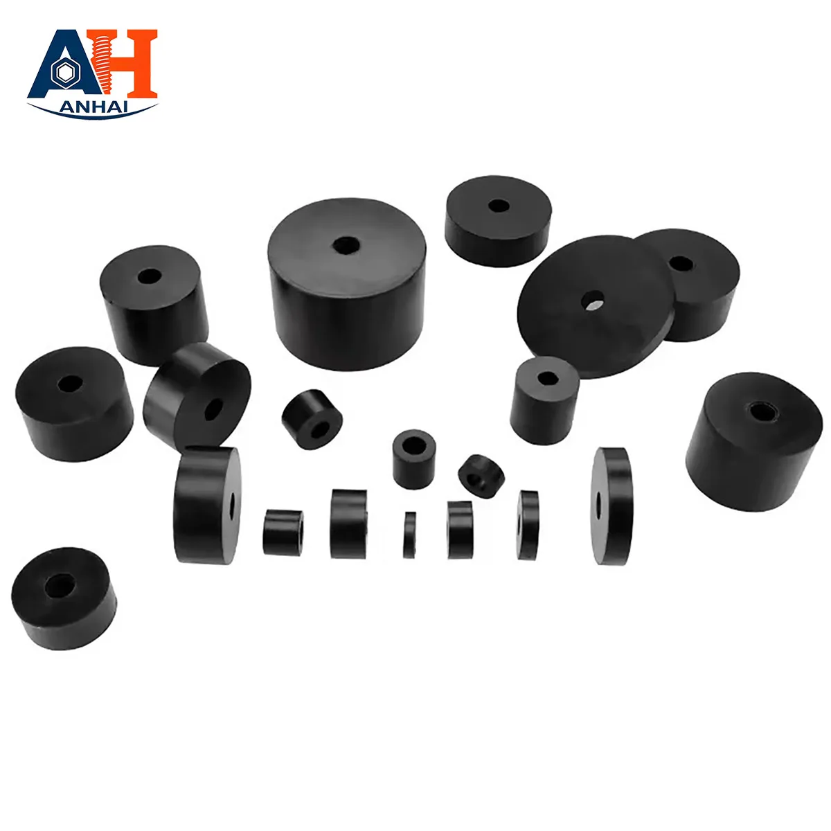 Circular Rubber Damping Pad Anti-Vibration Washer for Fan Coil Unit AC HVAC Noise Reduction