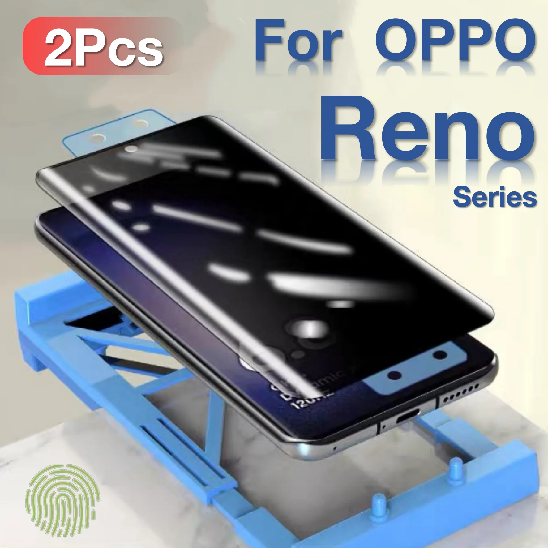 2pcs For OPPO Reno 11 10 9 8 7 6 5 4 3 Pro Plus Reno11 Reno10 Screen Protector Protective with Install Kit Not Tempered Glass