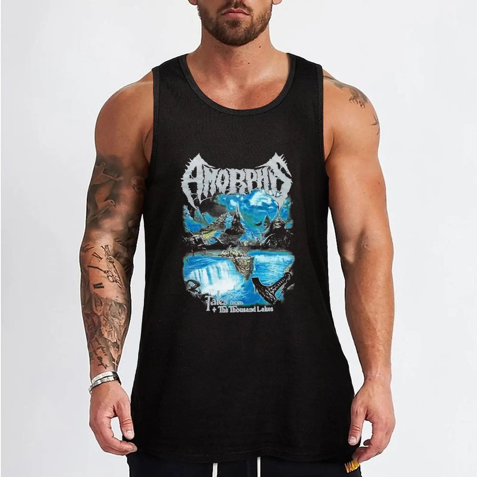 AMORPHIS The Thousand Lakes Tank Top sleeveless t-shirts for men summer clothes men 2025 t-shirt for men gym