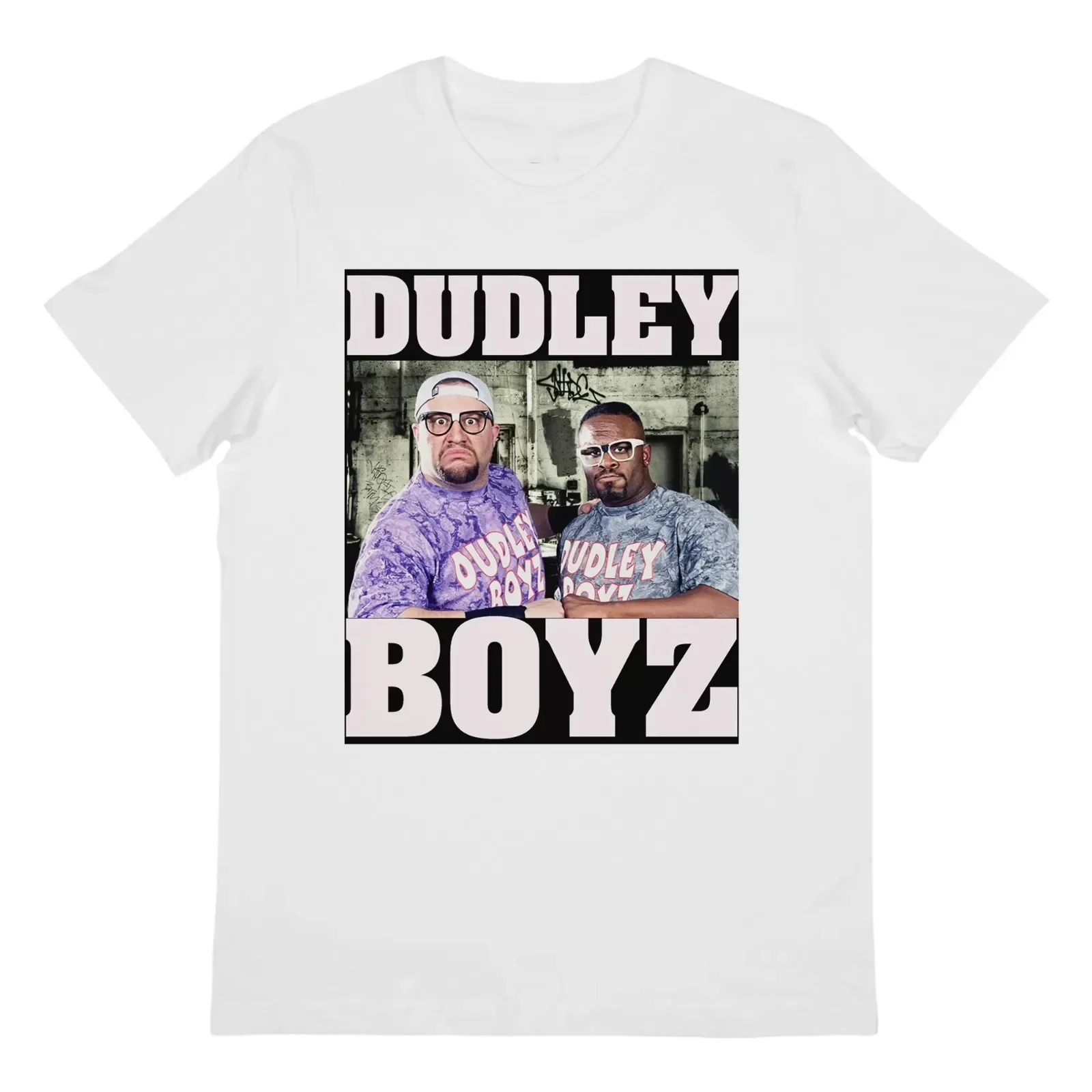 Camiseta de algodón de manga corta de color blanco de Hot Dudley Boyz, talla S-4XL, PP398
