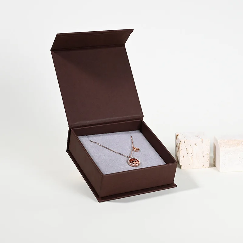 Custom Factory Trendy Magnetic Flip Jewelry Packaging Earring Jewelry Box Ring Jewelry Paper Box Necklace Storage