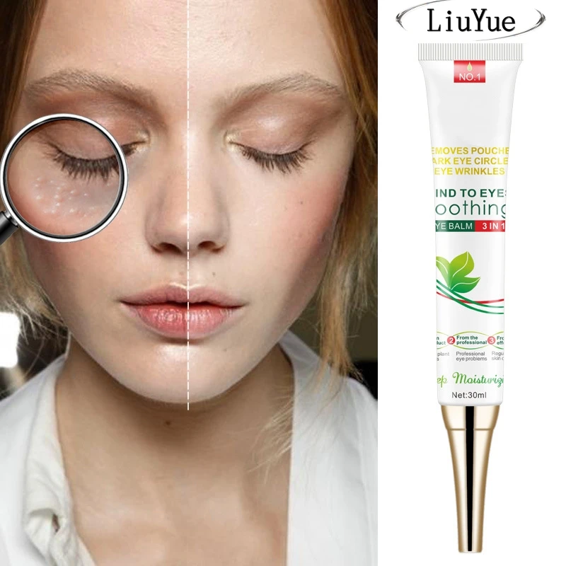 Crème anti-poches pour les yeux, élimine les granulés de graisse, éclaircit les cerfs foncés, estompe les ridules, hydratante, soin des yeux