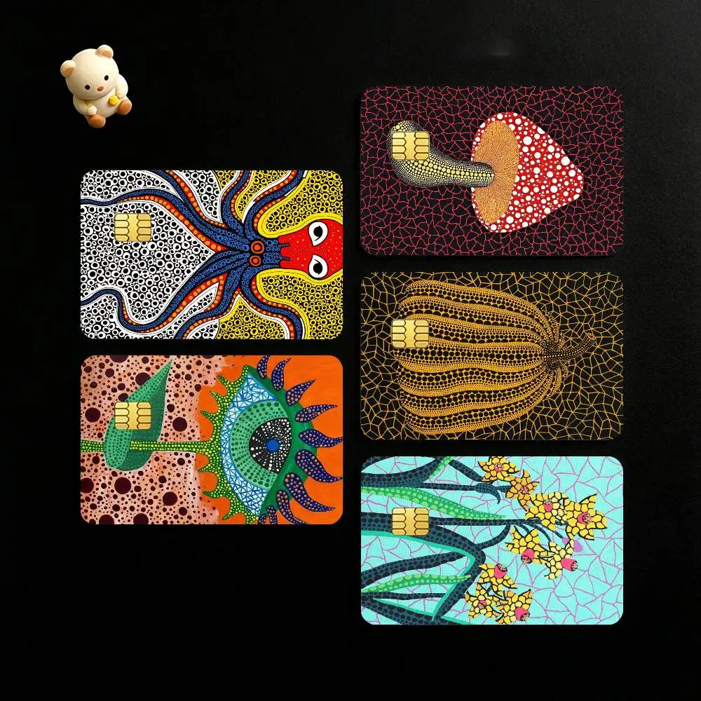 Y-Yayoi Art K-Kusama Credit Card HD Stickers Small Chip Waterproof Sticker Game Card Decal Gift
