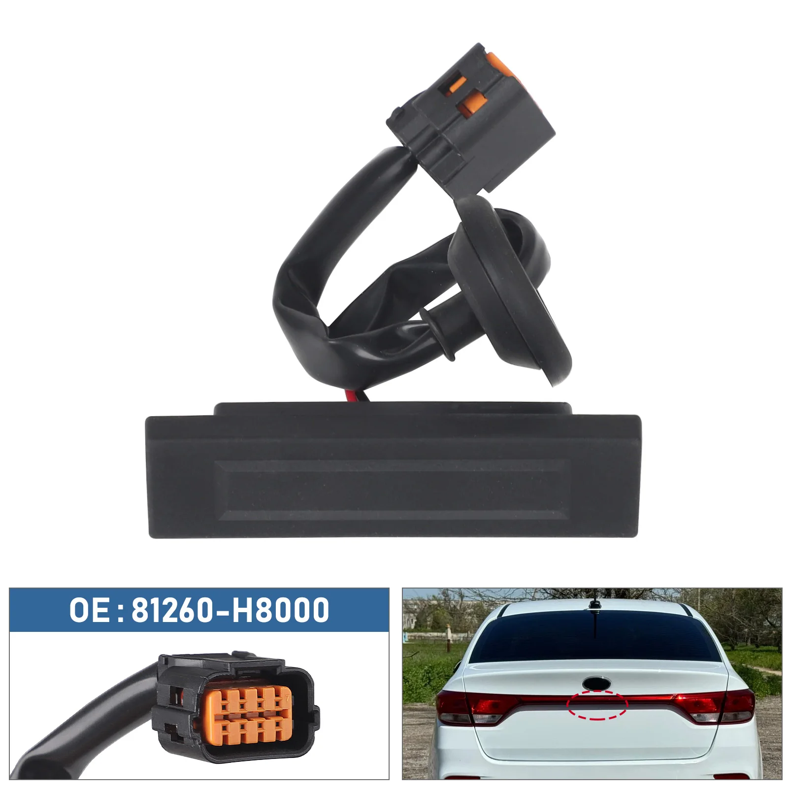 Car Tailgate Handle Switch 81260-H8000 For Kia For Rio 18-23 ABS Liftgate Tailgate Handle Trunk Tailgate Switch Car Accessories