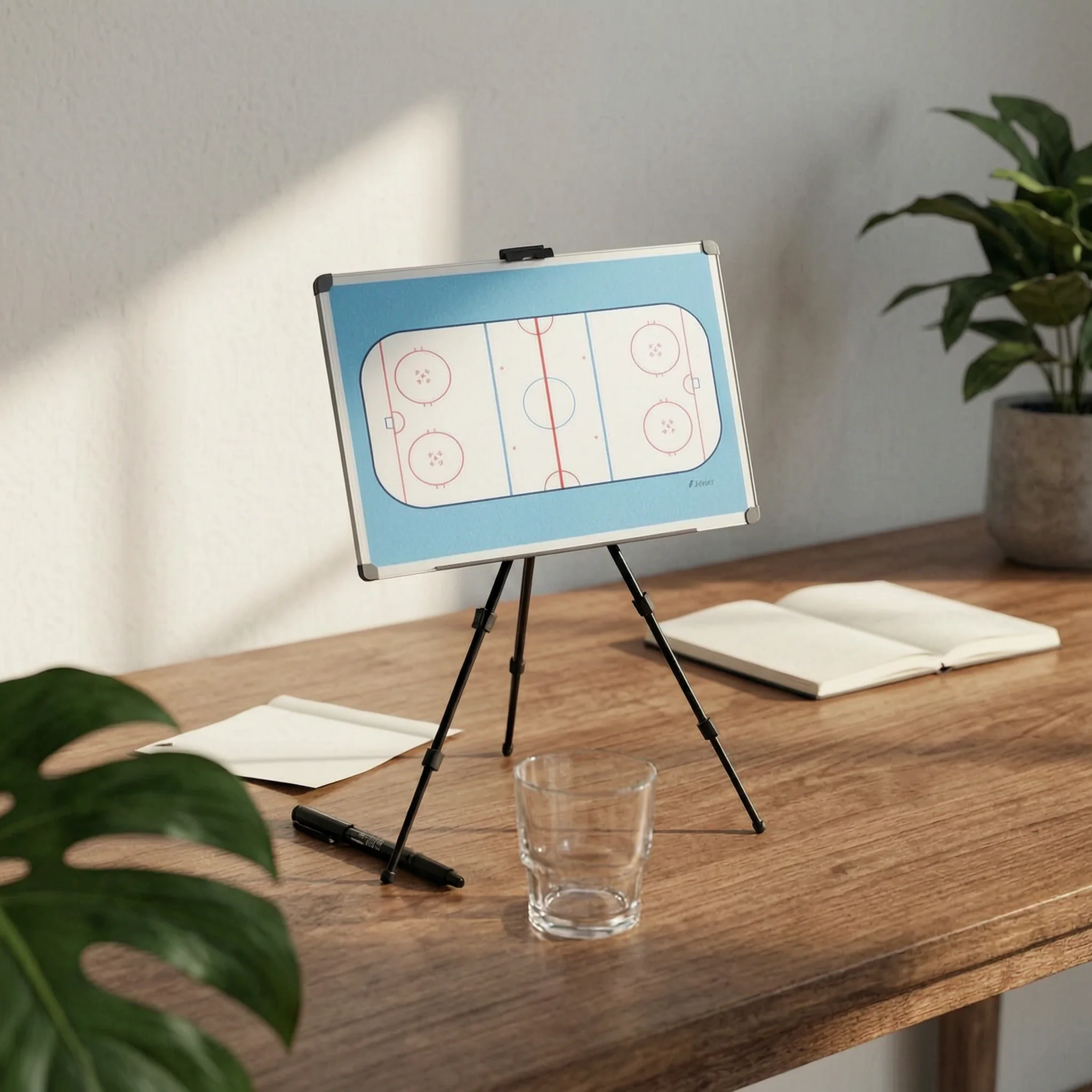 

Ice Hockey Whiteboard Stand Included Ice Hockey Coaching Board Sports Equipment Portable Easy to Clean for Team Meeting