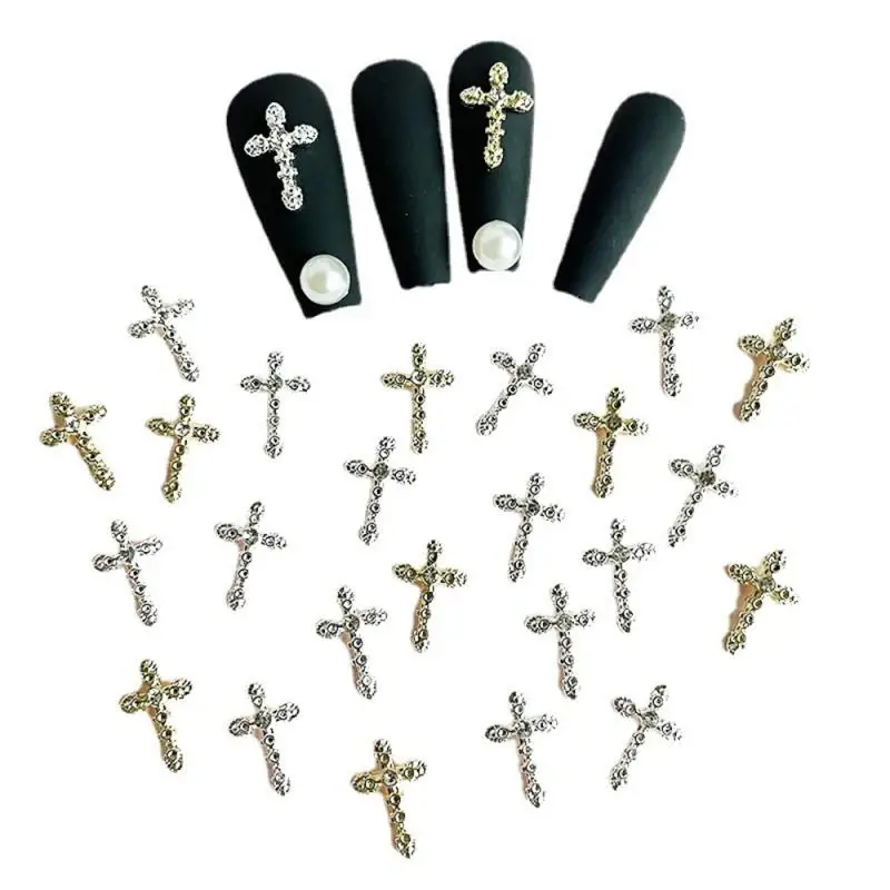 1 ~ 10PCS Mini Maniküre Zubehör Punk Stil Nagel Dekoration Retro Zubehör Kreuz Retro Strass/akzente Nail art