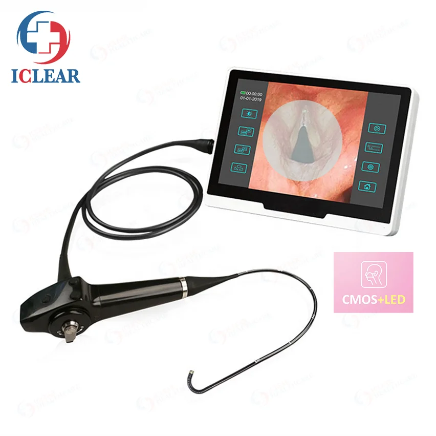 Portable ENT endoscope Medical CMOS LED Flexible Video Rhinolaryngoscope