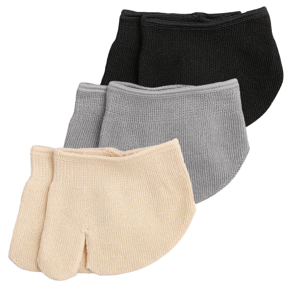 

3 Pairs Half Toe Socks Non Slip Invisible Forefoot Spandex Separated Women Summer Comfortable Elastic Casual Matching Canvas