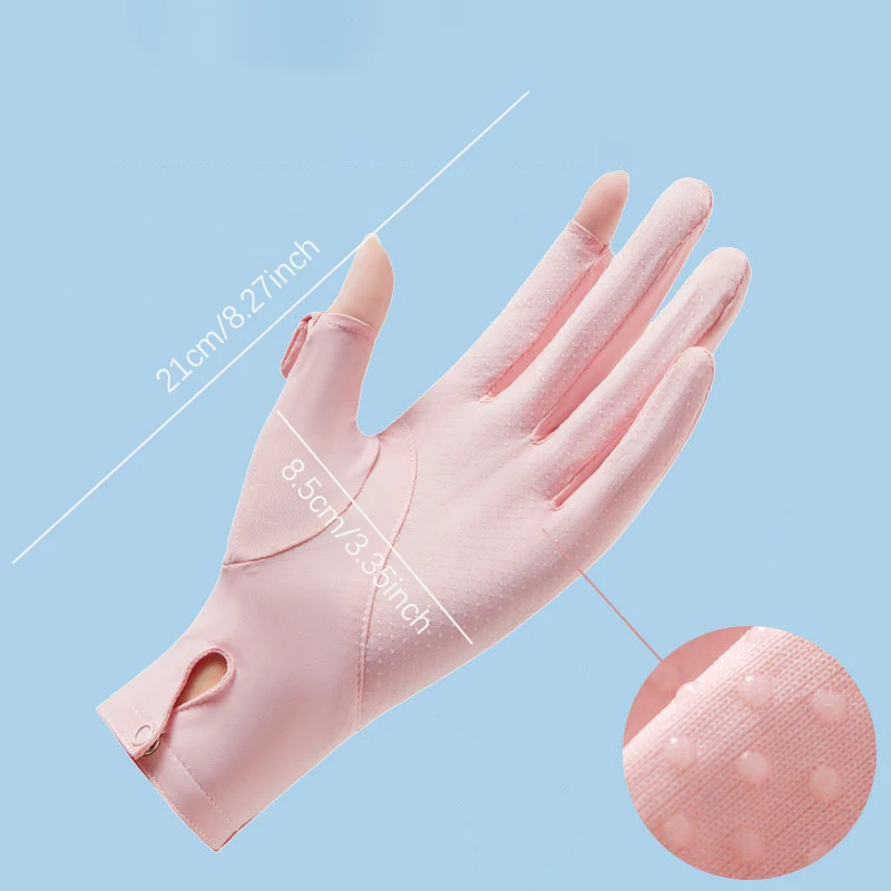قفازات مقاومة للإنزلاق للنساء ، قفازات أحادية اللون ، حماية من فوق البنفسجية ، قيادة خارجية ، سيدات ، صيف ، جديد #5