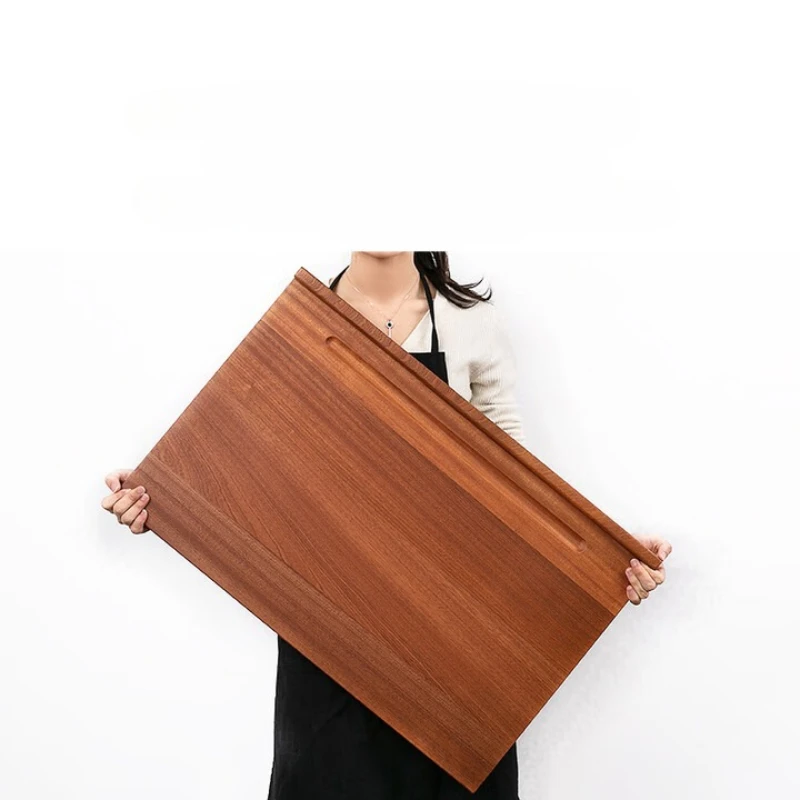 

Ebony rolling panel cutting board Solid wood household panel Kneading and panel chopping boards Cutting boards 60 * 40 * 2cm