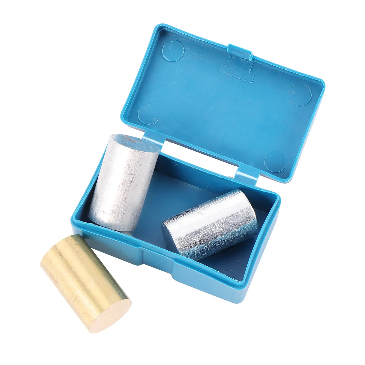

3pcs Cylinder Set 1.8cm Copper Iron Aluminum Density Investigation Physics Equal Mass Metal Cylinders Storage Case