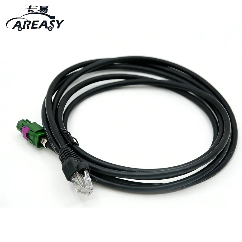 AREASY Vehicle-Mounted HSD Common Plug Harness to Industrial RJ45 Crystal Head Ethernet Cable  LVDS 4P male Cable