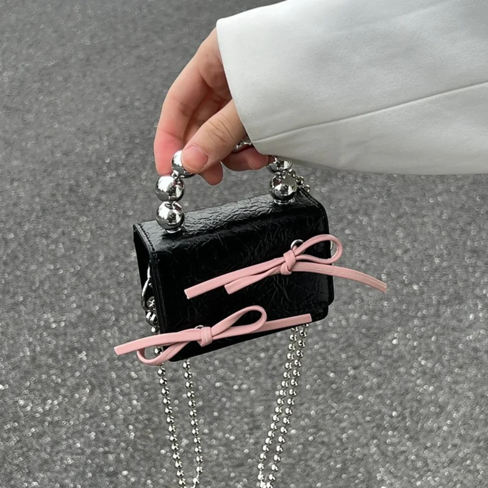 

Mini Female Crossbody Bags Sweet PU Fashion Earphone Bag Square Chain Shoulder Bag for Women