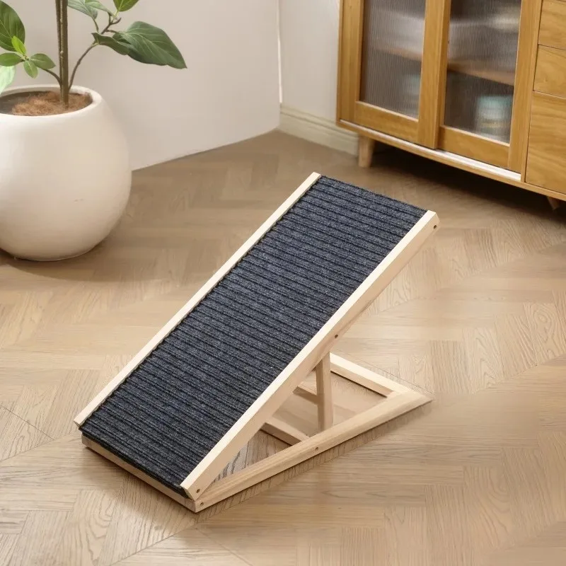 Factory Direct 2026 Top Rated‌Adjustable Wooden Pet Stairs & Ramp - Foldable Dog Steps for Indoor Cats, Portable Climbing Frame