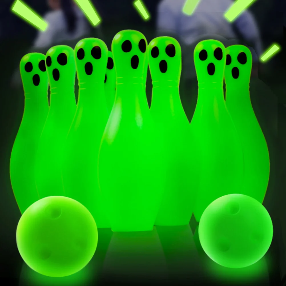 Lawn Bowling Halloween Games Light up Pins Party Ball Luminous Balls Supplies LED