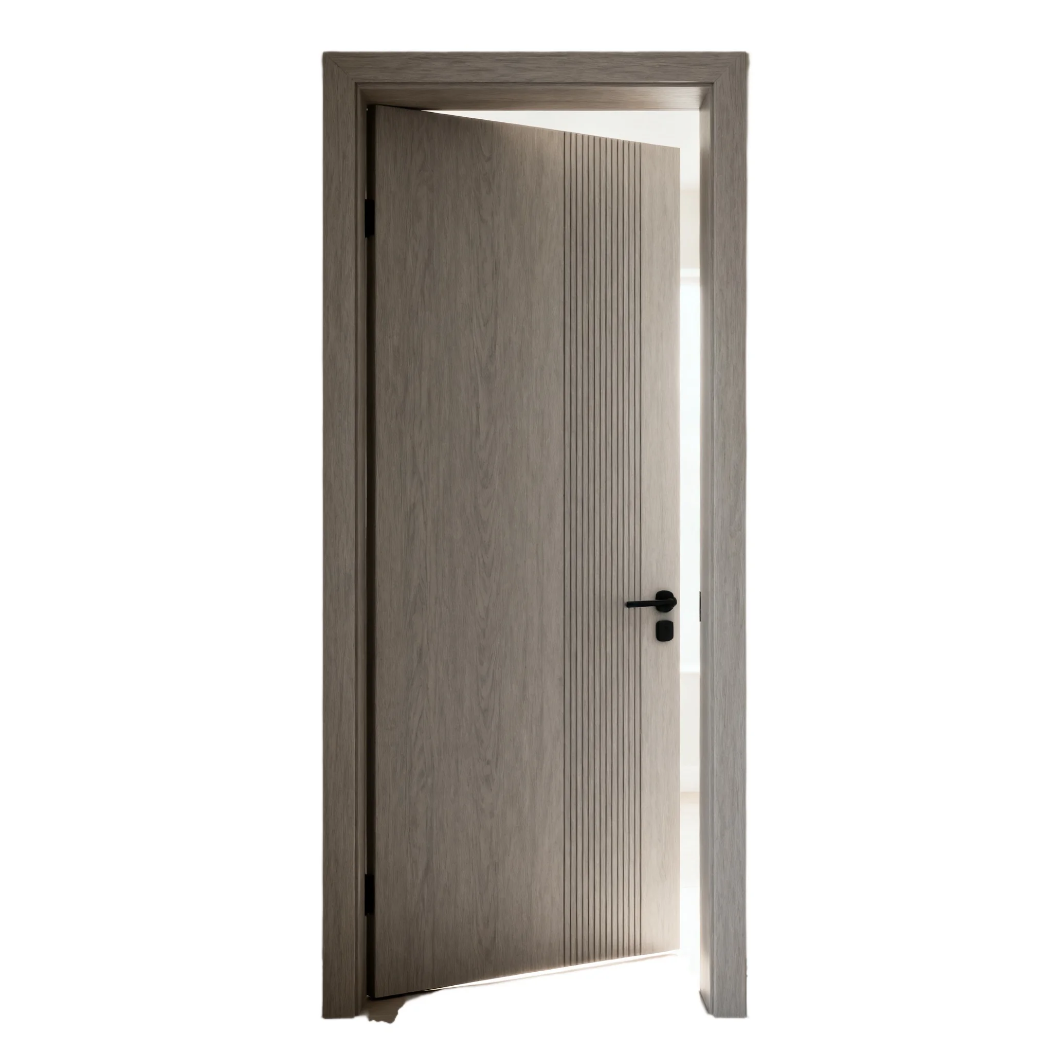 Fire Rated Residential Modern Security Main Entrance Wooden Puertas Demadera Door