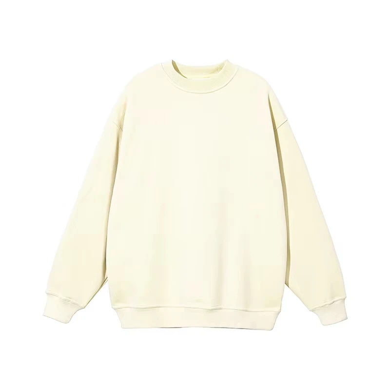 Moletom masculino e feminino solto em torno do pescoço chique unisex hoodiestrendy casual escritório pulôver preto branco quente confortável